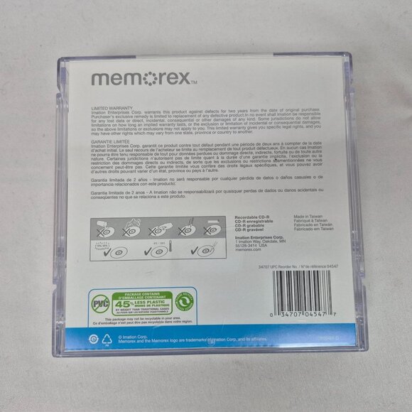 Memorex CD-R Digital Media Storage Compact Discs 52x 700mb 80min (lot of 7) NEW! - Picture 2 of 5